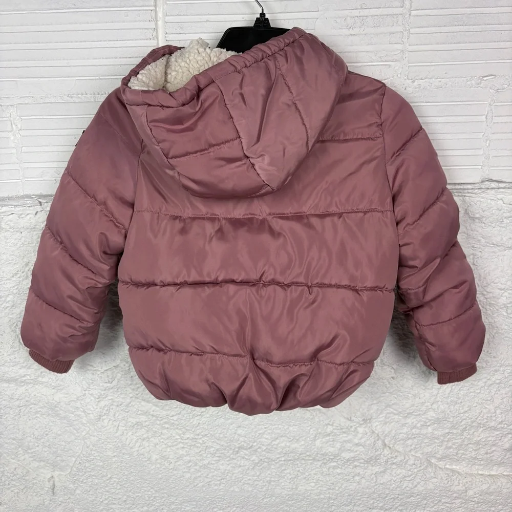 DKNY SPORT pale rose Pink Sherpa lined Puffer warm winter Jacket size 6X
